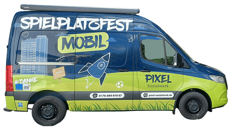 Pixel Spielplatzfestmobil